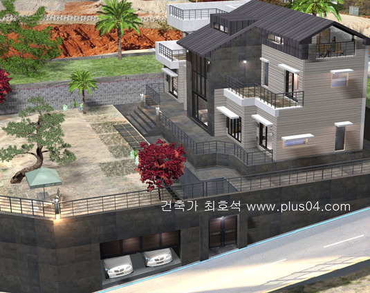 60평대형세라믹사이딩위징크지붕형전원주택
